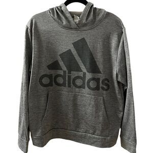 Adidas ~ Grey Hooded Pullover ~ Kids size XL (18/20)